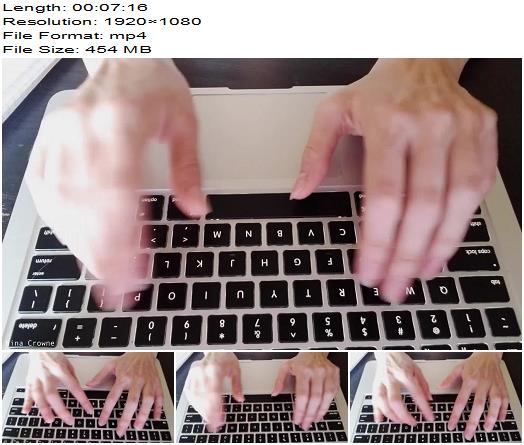 Nina Crowne  Hand Fetish Typing preview