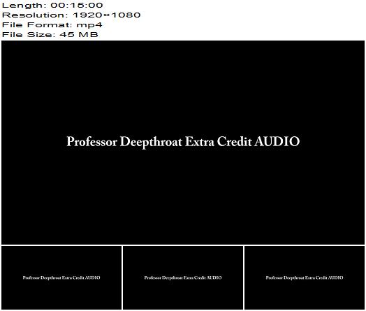 Nina Crowne  Professor Deepthroat Extra Credit AUDIO preview