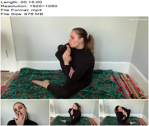 Nina Crowne  Sloppy Spitty Self Foot Worship preview