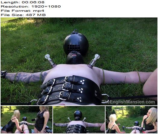 The English Mansion  Mistress Nikki Whiplash  Mistress Sidonia  Metal Stake Out  Part 1 preview