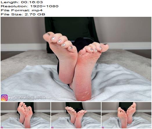 Asiansolequeen  Stroke for every toe scrunch JOI preview