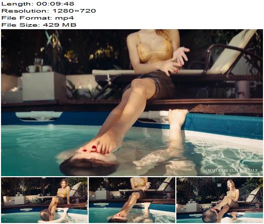 Mistress Elis Euryale  Foot worship in the pool preview