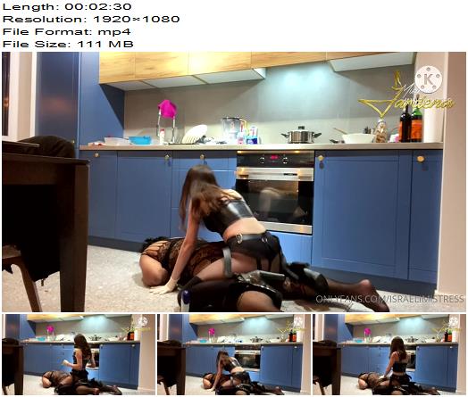 Mistress Jardena  Strapon on the kitchen floor preview