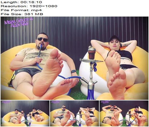 The Goldy Rush  Lick Feet Of Alpha Couple Get Dose Of Humiliations And Cum After Cum Countdown  MISTRESS MISHA GOLDY  RUSSIANBEAUTY preview