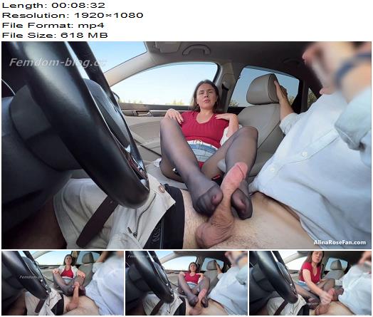 Alina Rose  Wife Cheats In The Car  Foojob In Pantyhose preview