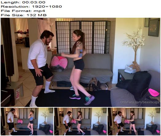 Beastcage Ballbusting  The man himself asks to hit him in the groin preview