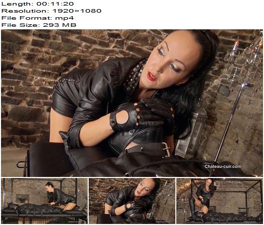 Kinky Leather Clips  Bound and teased leather slave stage 1  Fetish Liza preview