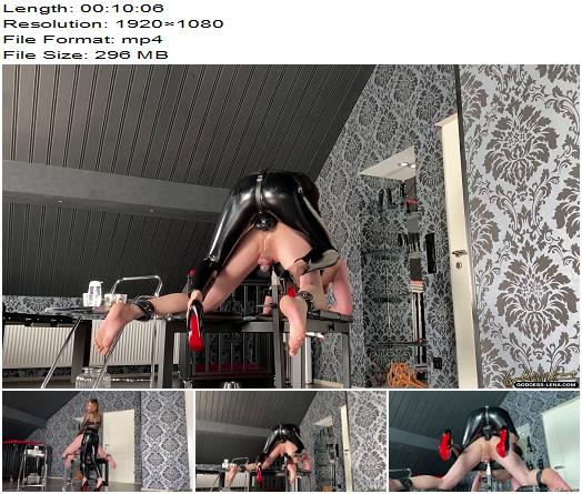 Latex and Rubber  Goddess Lena  Fixed On The Buck And Fucked Through preview