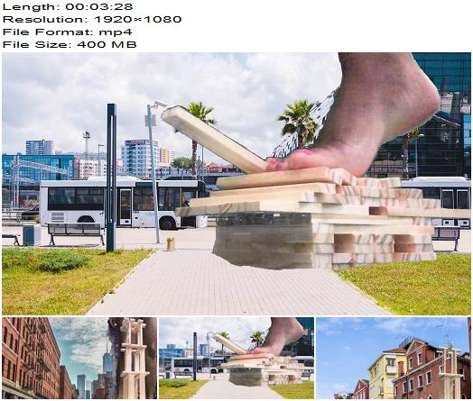 MXDominionakaCrushGoddess Clips  Giantess Soles Knock Down Buildings preview