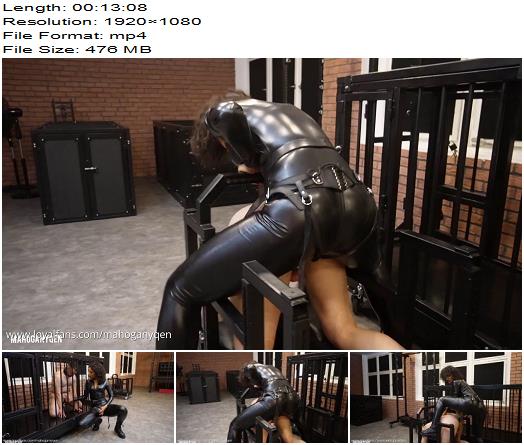 MahoganyQen  SexSlave Fucking in Leather Catsuit preview