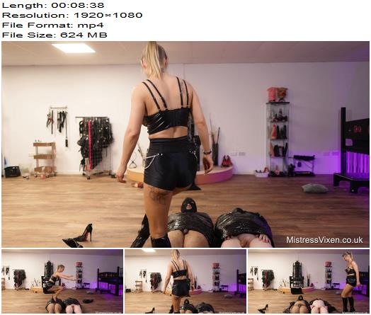 Mistress Vixen UK  Spiked boot sole trampling competition preview