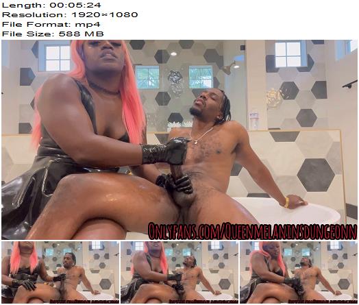 Queen Melanin  Double handed Latex handjob preview