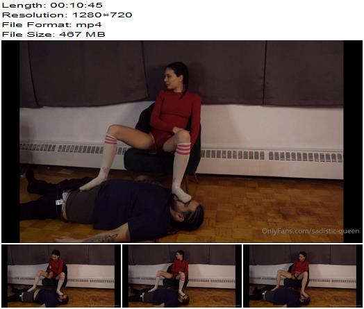 Sadistic Queen  Mistress Alexis  Smell My Feet As I Stomp Your Balls preview