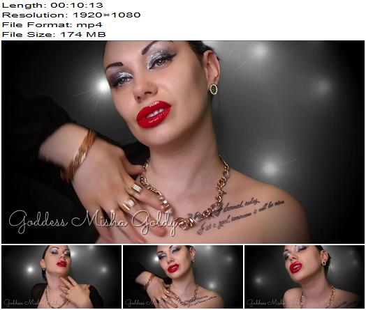 The Goldy Rush  Cum On Your Silly Face While Staring At My Full Juice Red Lips Joi  MISTRESS MISHA GOLDY  RUSSIANBEAUTY preview