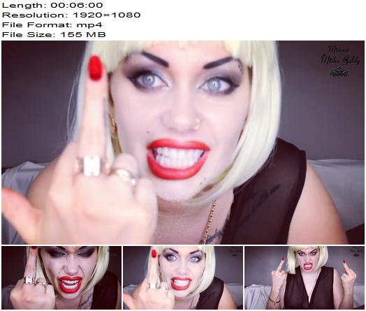 The Goldy Rush  You Are Stupid Retard Worship My Middle Fingers And Loser Sign Joi  MISTRESS MISHA GOLDY  RUSSIANBEAUTY preview